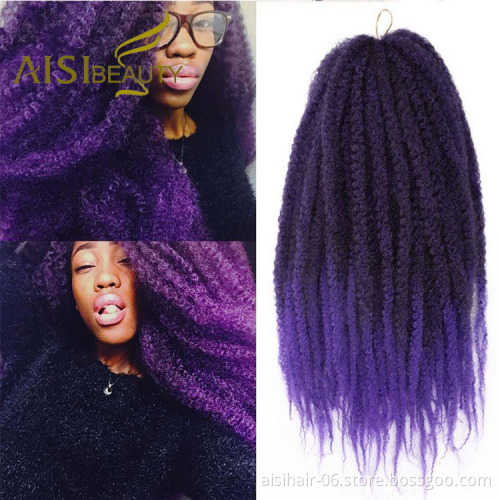 Aisi Beauty Wholesale Multi Color Soft Afro Kinky Marly Braiding Hair Extensions Crochet Hairpiece Synthetic Braiding Hair